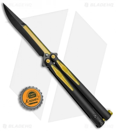 Microtech Tachyon III Balisong Butterfly Knife BM (4.5" Black/Yellow) 173-1BM 6 Microtech Tachyon III Balisong Butterfly Knife BM (4.5" Black/Yellow) 173-1BM - Image 4