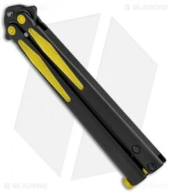 Microtech Tachyon III Balisong Butterfly Knife BM (4.5" Black/Yellow) 173-1BM 7 Microtech Tachyon III Balisong Butterfly Knife BM (4.5" Black/Yellow) 173-1BM -Microtech Microtech Tachyon III Balisong Butterfly BM Black Yellow 173 1BM BHQ 71983 jr spine