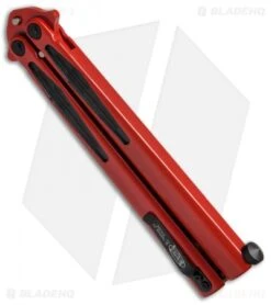 Microtech Tachyon III Balisong Butterfly Dead Pool (4.5" Red/Black) 173-1DP -Microtech Microtech Tachyon III Balisong Butterfly Dead Pool Red Black 173 13DP BHQ 68240 jr side