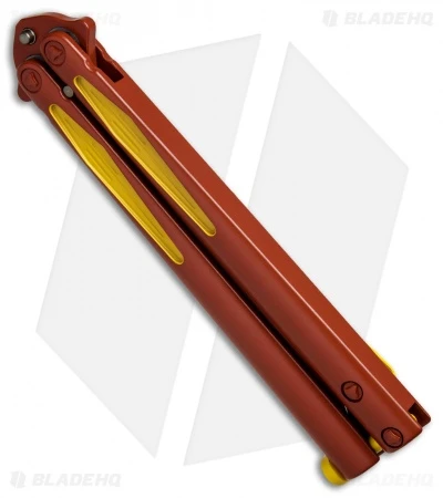 Microtech Tachyon III Balisong Butterfly Flash (4.5" Red/Yellow) 173-1FL 4 Microtech Tachyon III Balisong Butterfly Flash (4.5" Red/Yellow) 173-1FL - Image 2