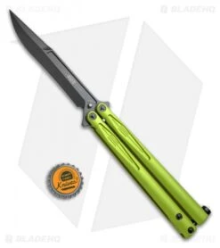 Microtech Tachyon III Balisong Butterfly Lime Green (4.5" Black) 173-1DLCLG -Microtech Microtech Tachyon III Balisong Butterfly Lime Green Black 173 1DLCLG BHQ 52649 jr bottlecap