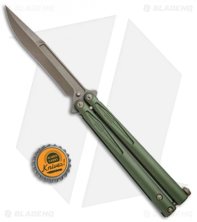 Microtech Tachyon III Balisong Butterfly OD Green (4.5" Bronze) 173-13OD 6 Microtech Tachyon III Balisong Butterfly OD Green (4.5" Bronze) 173-13OD - Image 4