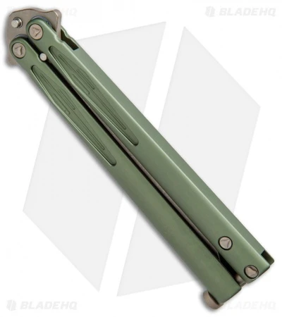 Microtech Tachyon III Balisong Butterfly OD Green (4.5" Bronze) 173-13OD 4 Microtech Tachyon III Balisong Butterfly OD Green (4.5" Bronze) 173-13OD - Image 2