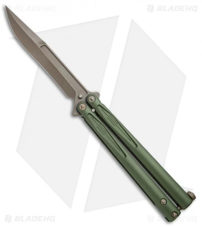Microtech Tachyon III Balisong Butterfly OD Green (4.5" Bronze) 173-13OD 3 Microtech Tachyon III Balisong Butterfly OD Green (4.5" Bronze) 173-13OD