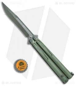 Microtech Tachyon III Balisong Butterfly OD Green (4.5" OD Green) 173-1GR -Microtech Microtech Tachyon III Balisong Butterfly OD Green OD Green 173 1GR BHQ 75223 jr bottlecap