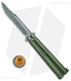 Microtech Tachyon III Balisong Butterfly OD Green (4.5" Serrated Top Swedge OD) 11 Microtech Tachyon III Balisong Butterfly OD Green (4.5" Serrated Top Swedge OD) -Microtech Microtech Tachyon III Balisong Butterfly OD Green Serraded Top Swedge OD 173 1GR BHQ 77872 jr bottlecap