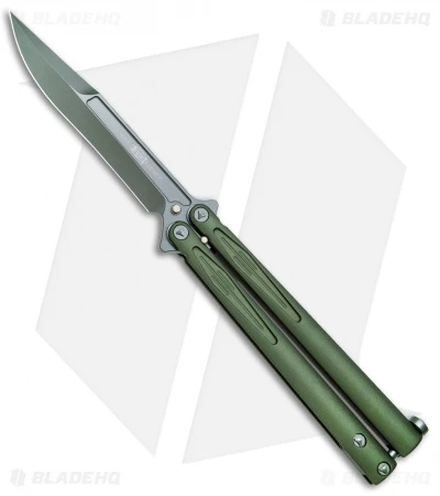 Microtech Tachyon III Balisong Butterfly OD Green (4.5" Sharpened Top Swedge OD) 3 Microtech Tachyon III Balisong Butterfly OD Green (4.5" Sharpened Top Swedge OD)