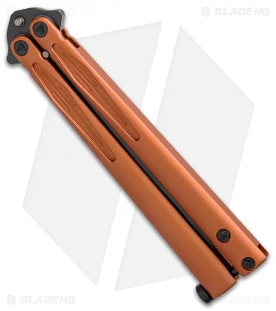 Microtech Tachyon III Balisong Butterfly Orange (4.5" Black) 173-1DLCOR 4 Microtech Tachyon III Balisong Butterfly Orange (4.5" Black) 173-1DLCOR - Image 2