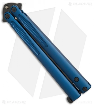 Microtech Tachyon III Balisong Butterfly Knife Blue (4.5" Black) 173-1DLCBL 4 Microtech Tachyon III Balisong Butterfly Knife Blue (4.5" Black) 173-1DLCBL - Image 2
