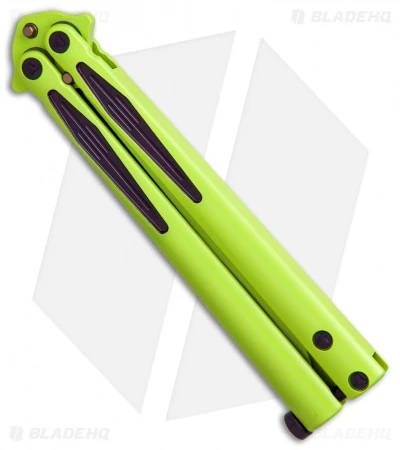 Microtech Tachyon III Balisong Butterfly Incredible (4.5" Green/Purple) 173-1IH 4 Microtech Tachyon III Balisong Butterfly Incredible (4.5" Green/Purple) 173-1IH - Image 2