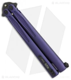 Microtech Tachyon III Balisong Butterfly Knife Purple (4.5" Black) 173-1DLCPU 8 Microtech Tachyon III Balisong Butterfly Knife Purple (4.5" Black) 173-1DLCPU -Microtech Microtech Tachyon III purple black BHQ 71370 er side