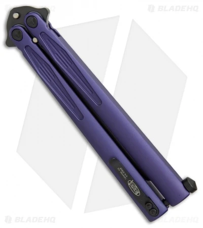Microtech Tachyon III Balisong Butterfly Knife Purple (4.5" Black) 173-1DLCPU 5 Microtech Tachyon III Balisong Butterfly Knife Purple (4.5" Black) 173-1DLCPU - Image 3