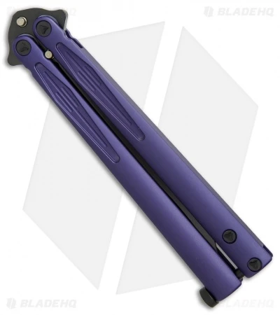 Microtech Tachyon III Balisong Butterfly Knife Purple (4.5" Black) 173-1DLCPU 4 Microtech Tachyon III Balisong Butterfly Knife Purple (4.5" Black) 173-1DLCPU - Image 2