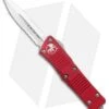 Microtech Troodon D/E OTF Automatic Knife Red (3" Satin Serr) 138-5RD