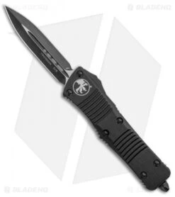 Microtech Troodon Dagger D/E OTF Automatic Knife Tactical (3" Black) 138-1T