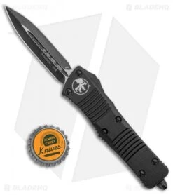 Microtech Troodon Dagger D/E OTF Automatic Knife Tactical (3" Black) 138-1T -Microtech Microtech Troodon DE OTF Auto Black Black 138 1T BHQ 11846 jr bottlecap
