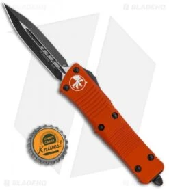 Microtech Troodon D/E OTF Automatic Knife Orange ( 3" Black ) 138-1OR -Microtech Microtech Troodon DE OTF Auto Orange Black 138 1OR BHQ 97881 jr bottlecap