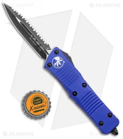 Microtech Troodon D/E OTF Automatic Knife Purple (3" Black Full Serr) 6 Microtech Troodon D/E OTF Automatic Knife Purple (3" Black Full Serr) - Image 4