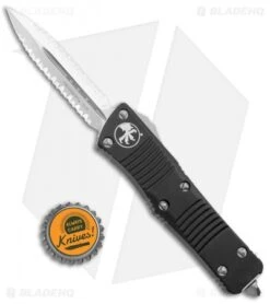 Microtech Troodon D/E OTF Automatic Knife (3" Satin Double Full Serr) 138-D6 -Microtech Microtech Troodon DE OTF Auto Satin Double Full Serr 138 D6 BHQ 105404 jr bottlecap