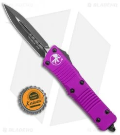 Microtech Troodon D/E OTF Automatic Knife Violet (3" Black) 9 Microtech Troodon D/E OTF Automatic Knife Violet (3" Black) -Microtech Microtech Troodon DE OTF Auto Violet Black 138 1VI BHQ 97884 jr bottlecap