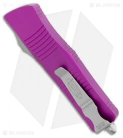 Microtech Troodon D/E OTF Automatic Knife Violet (3" Satin Serr) -Microtech Microtech Troodon DE OTF Auto Violet Satin Serr 138 5VI BHQ 97916 jr side
