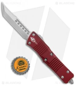 Microtech Troodon Hellhound Tanto OTF Knife Merlot Red (3" Stonewash) 619-10MR -Microtech Microtech Troodon Hellhound Tanto OTF Merlot Red SW 619 10MR BHQ 105180 jr bottlecap