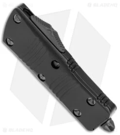 Microtech Troodon Mini D/E CA Legal OTF Auto Black (1.9" Black DLC Serr) -Microtech Microtech Troodon Mini DE CA Legal OTF Auto Shadow Black DLC Serr BHQ 146607 jr spine