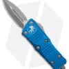 Microtech Troodon Mini D/E OTF Automatic Knife Blue (1.9" Apocalyptic) -Microtech Microtech Troodon Mini DE OTF AK Blue 1in Apocalyptic BHQ 176096 td