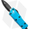 Microtech Troodon Mini D/E OTF Automatic Knife Turquoise (1.9" Black)