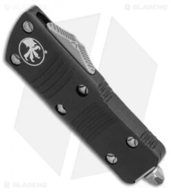 Microtech Troodon Mini T/E CA Legal OTF Automatic Knife Black (1.9" SW) 240-10 -Microtech Microtech Troodon Mini T E CA Legal OTF Automatic Knife Black 1.9S W 240 10 BHQ 117001 LS Spine 2