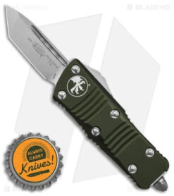 Microtech Troodon Mini T/E CA Legal OTF Auto Knife ODG (1.9" SW) 240-10 -Microtech Microtech Troodon Mini TE CA Legal OTF Auto Knife ODG 1in SW BHQ 146486 td size