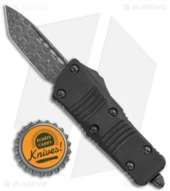 Microtech Signature Series Troodon Mini T/E CA Legal OTF Auto Black (1.9" Dam) 9 Microtech Signature Series Troodon Mini T/E CA Legal OTF Auto Black (1.9" Dam) -Microtech Microtech Troodon Mini TE CA Legal OTF Black Damascus BHQ 118373 jr bottlecap