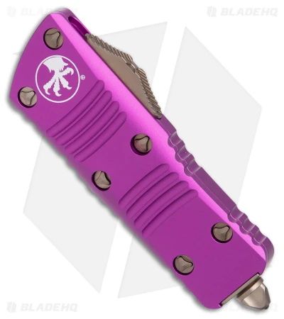 Microtech Troodon Mini T/E CA Legal OTF Auto Violet (1.9" Bronzed Standard) 4 Microtech Troodon Mini T/E CA Legal OTF Auto Violet (1.9" Bronzed Standard) - Image 2