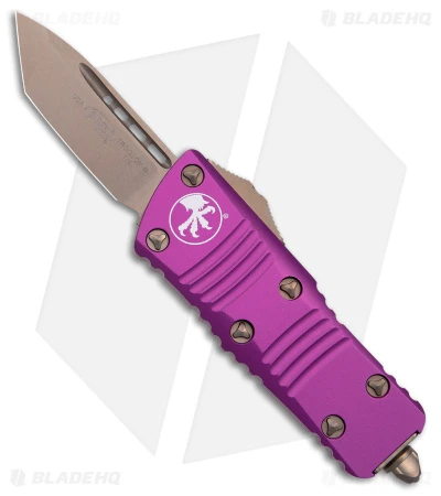 Microtech Troodon Mini T/E CA Legal OTF Auto Violet (1.9" Bronzed Standard) 3 Microtech Troodon Mini T/E CA Legal OTF Auto Violet (1.9" Bronzed Standard)