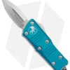 Microtech Troodon Mini D/E CA Legal OTF Auto Knife Turquoise (1.9" Stonewash) -Microtech Microtech Troodon Mini Troodon DE AK Turquoise 1in SW BHQ 174568 td