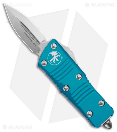 Microtech Troodon Mini D/E CA Legal OTF Auto Knife Turquoise (1.9" Stonewash) 3 Microtech Troodon Mini D/E CA Legal OTF Auto Knife Turquoise (1.9" Stonewash)