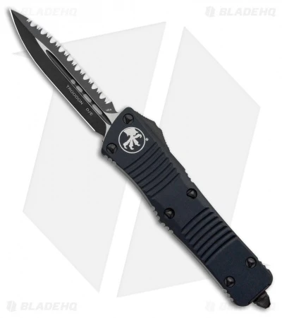 Microtech Troodon D/E OTF Automatic Knife Tactical (3" Black Full Serr) 138-3T 3 Microtech Troodon D/E OTF Automatic Knife Tactical (3" Black Full Serr) 138-3T