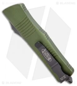 Microtech Troodon S/E OTF Automatic Knife OD Green (3" Black Serr) -Microtech Microtech Troodon OTF Auto OD Green Serr 139 2OD BHQ 72301 ns side