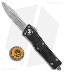 Microtech Troodon S/E OTF Automatic Knife Black Distressed (3" Apocalyptic) -Microtech Microtech Troodon SE OTF Auto Black Distressed Apocalyptic 138 12DBK BHQ 102480 jr bottlecap