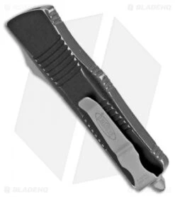 Microtech Troodon S/E OTF Automatic Knife Black Distressed (3" Apocalyptic) -Microtech Microtech Troodon SE OTF Auto Black Distressed Apocalyptic 138 12DBK BHQ 102480 jr side