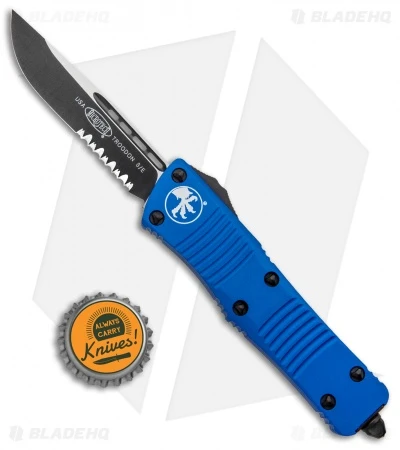 Microtech Troodon S/E OTF Automatic Knife Blue (3" Black Serr) 139-2BL 6 Microtech Troodon S/E OTF Automatic Knife Blue (3" Black Serr) 139-2BL - Image 4