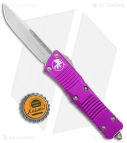 Microtech Troodon S/E OTF Automatic Knife Violet (3" Stonewash) -Microtech Microtech Troodon SE OTF Auto Violet SW 139 10VI BHQ 97930 jr bottlecap