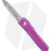 Microtech UTX-70 D/E OTF Auto Knife Distressed Violet (2.4" Apocalyptic Serr)