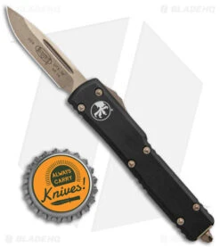 Microtech UTX-70 CA Legal S/E OTF Automatic Knife (1.90" Bronze) CA148-13 -Microtech Microtech UTX 70 CA Legal SE OTF Auto Bronze BHQ 139156 jr bottlecap