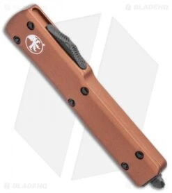Microtech UTX-70 D/E OTF Automatic Knife Tan CC (2.4" Black) -Microtech Microtech UTX 70 D E OTF Automatic Knife Tan CC Black BHQ 83873 kp side jr