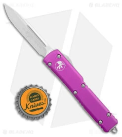 Microtech UTX-70 D/A OTF S/E Automatic Knife Violet (2.4" Satin) 148-4VI -Microtech Microtech UTX 70 DA OTF SE Auto Violet Satin BHQ 177345 jr bottlecap