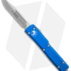 Microtech UTX-70 D/A S/E OTF Automatic Knife Blue (2.4" Stonewash) 148-10BL -Microtech Microtech UTX 70 DA OTF SE Automatic Knife Blue 2in SW BHQ 98309 td