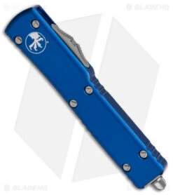 Microtech UTX-70 D/A S/E OTF Automatic Knife Blue (2.4" Stonewash) 148-10BL 7 Microtech UTX-70 D/A S/E OTF Automatic Knife Blue (2.4" Stonewash) 148-10BL -Microtech Microtech UTX 70 DA OTF SE Automatic Knife Blue 2in SW BHQ 98309 td spine