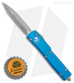 Microtech UTX-70 D/E OTF Automatic Knife Blue (2.4" Apocalyptic) -Microtech Microtech UTX 70 DE OTF AK Blue 2in Apocalyptic BHQ 176122 td size