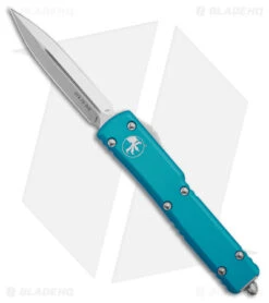 Microtech UTX-70 D/E OTF Automatic Knife Turquoise (2.4" Stonewash)